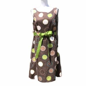 Jessica Howard Brown Polka Dot Dress Size …